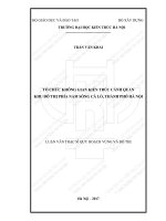 Tổ chức không gian kiến trúc cảnh quan khu đô thị phía nam sông cà lồ, thành phố hà nội (tt) 