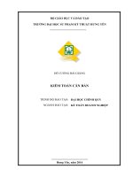 Đề cương bài giảng kiểm toán căn bản 