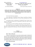 Thông tư số: 18 2012 TT-BKHCN hướng dẫn tiêu chí và quy trình công nghệ thuộc Danh mục khuyến khích, hạn chế và cấm chuyển giao năm 2012.