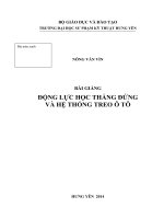Đề cương bài giảng động lực học thẳng đứng và hệ thống treo ô tô 