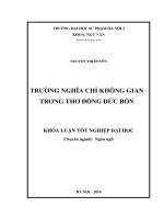 Trường nghĩa chỉ không gian trong thơ đồng đức bốn (2016) 