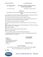 Thông tư 18 2015 TT-BCT quy chuẩn về dây cháy chậm công nghiệp