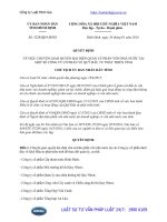 Quyết định 3228 QĐ-UBND năm 2016 về chuyển giao quyền đại diện quản lý phần vốn nhà nước tại Công ty cổ phần về Quỹ Đầu tư phát triển tỉnh Bình Định