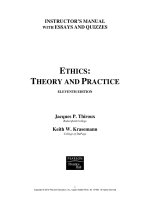 Ethics theory and practice 11th edition thiroux test bank 