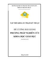 Đề cương bài giảng phương pháp nghiên cứu khoa học giáo dục 