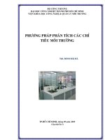 GIÁO TRÌNH PHÂN TÍCH CÁC CHỈ TIÊU MÔI TRƯỜNG