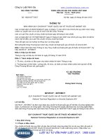 Thông tư 19 2015 TT-BCA quy chuẩn kỹ thuật quốc gia về thuốc nổ