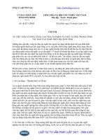 Chỉ thị 20 CT-UBND năm 2016 về tăng cường nâng cao trách nhiệm và chất lượng trong công tác đào tạo nghề trên địa bàn tỉnh Thái Bình