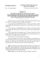 Thông tư ban hành quy định đào tạo trình độ tiến sĩ theo đề án Đào tạo giảng viên có trình độ tiến sĩ cho các trường ĐH, CĐ giai đoạn 2010-2020