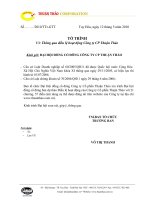 TO TRINH VE DU THAO DIEU LE