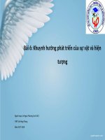 Bài 6. Khuynh hướng phát triển của sự vật và hiện tượng