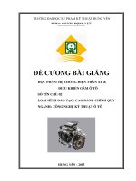 Đề cương bài giảng hệ thống điện thân xe và điều khiển gầm ô tô (hệ cao đẳng) 