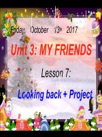 Unit 03. My friends. Lesson 7. Looking back & project