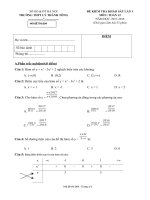 Đề kiểm tra KS lần 1 môn toán lớp 12 năm 20172018   THPT lý thánh tông   mã đề 004 