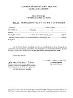 Giay dang ky tham du Dai hoi co dong 2008