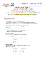 SỐ PHỨC giải chi tiết CỰC HAY