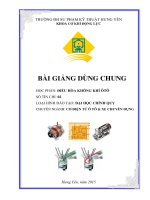 Đề cương bài giảng điều hòa không khí ô tô chuyên ngành cơ điện tử ô tô và xe chuyên dụng 