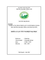 Nghiên cứu kỹ thuật phân lập và nuôi trồng nấm da báo tại trường đại học nông lâm thái nguyên 