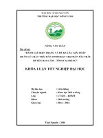 Đánh giá hiện trạng và đề xuất các giải pháp quản lý chất thải rắn sinh hoạt thị trấn Pác Miầu  huyện Bảo Lâm  tỉnh Cao Bằng