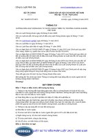 Thông tư 123 2015 TT-BTC hướng dẫn hoạt động đầu tư nước ngoài trên thị trường chứng khoán VN