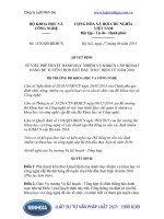 Quyết định 1476 QĐ-BKHCN về danh mục nhiệm vụ khoa học và công nghệ cấp Bộ đặt hàng để tuyển chọn