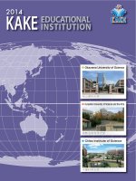 Giới thiệu về 3 trường Đại học của Kake Educational institution (Okayama, Kurashiki and Chiba) tại Nhật Bản - Phòng đào tạo - Trường Đại Học Công Nghiệp Thực Phẩm