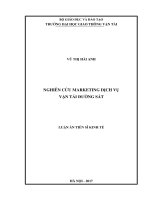 Nghiên cứu marketing dịch vụ vận tải đường sắt