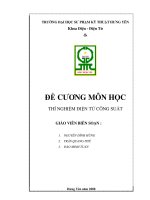 Đề cương môn học thí nghiệm điện tử công suất 