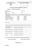 don xin mượn, chỉnh sửa hồ sơ sinh viên 