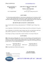 Quyết định số 1351 QĐ-BTNMT về phương pháp định giá đất; xây dựng, điều chỉnh bảng giá đất