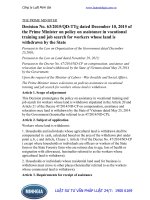 Decision No. 63 2015 QD-TTg on policy on assistance in vocational training and job search for workers whose land