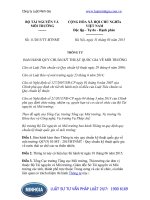 Thông tư 11 2015 TT-BTNMT quy định quy chuẩn kỹ thuật quốc gia về môi trường