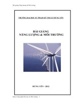 Bài giảng năng lượng  môi trường 