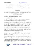 Quyết định 3111 QĐ-UBND năm 2016 phê duyệt điều chỉnh cục bộ quy hoạch sử dụng đất Khu công nghiệp Gia Lách, huyện Nghi Xuân, tỉnh Hà Tĩnh