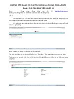 HƯỚNG DẪN ĐĂNG KÝ CHUYÊN NGÀNH VÀ THÔNG TIN CÁ NHÂN ĐỐI VỚI SINH VIÊN KHÓA 56 HUONGDANDANGKY K56