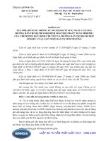 Thông tư 159 2012 TT-BTC sửa đổi, bổ sung Thông tư số 152 2011 TT-BTC ngày 11 11 2011 hướng dẫn thi hành Nghị định số 67 2011 NĐ-CP