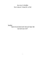 skkn một số giải pháp giúp thu quỹ học phí đạt kết quả tốt 