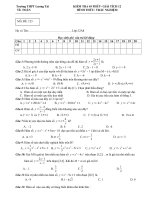 Đề kiểm tra 45 phút Giải tích 12 chương 1 (Hàm số) trường THPT Lương Tài - Bắc Ninh - TOANMATH.com