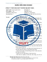 Tuyển dụng nhân viên kinh doanh làm việc tại CÔNG TY TNHH SẢN XUẤT THƯƠNG MẠI MẮT VÀNG - Phòng đào tạo - Trường Đại Học Công Nghiệp Thực Phẩm