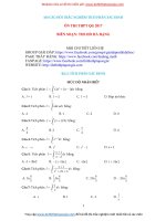 Bộ 100 câu hỏi trắc nghiệm tích phân xác định (file word, đáp án)