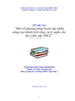 skkn một số phương pháp luyện tập nhằm nâng cao thành tích chạy cự ly ngắn cho học sinh cấp THCS 