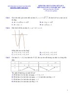 Đề kiểm tra chất lượng giữa kỳ I môn Toán 12 năm học 2017 - 2018 trường THPT Việt Đức - Hà Nội - TOANMATH.com
