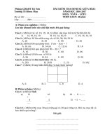 Đề kiểm tra giữa HK2-Lớp 1 theo TT22
