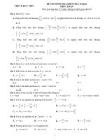 Đề kiểm tra Đại số và Giải tích 11 chương 1 (Lượng giác) trường THPT B Duy Tiên - Hà Nam - TOANMATH.com