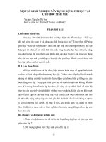 skkn một số KINH NGHIỆM xây DỰNG ĐỘNG cơ học tập CHO học SINH yêu 