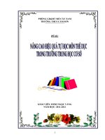 skkn NÂNG CAO HIỆU QUẢ tự học môn THỂ dục TRONG TRƯỜNG TRUNG học cơ sở 