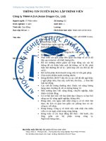 Tuyển dụng lập trình viên làm việc tại Công ty TNHH A.D.A - Phòng đào tạo - Trường Đại Học Công Nghiệp Thực Phẩm