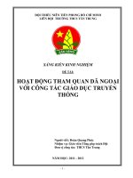 skkn hoạt động tham quan dã ngoại với công tác giáo dục truyền thống 