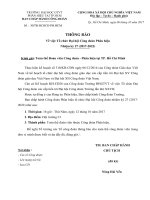 THÔNG BÁO ĐẠI HỘI CĐ NK27