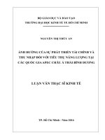 Ảnh hưởng của sự phát triển tài chính và thu nhập đối với tiêu thụ năng lượng tại các quốc gia APEC châu á thái bình dương 